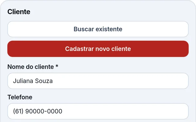 Passo 1 da OS no iProCloud: Cliente